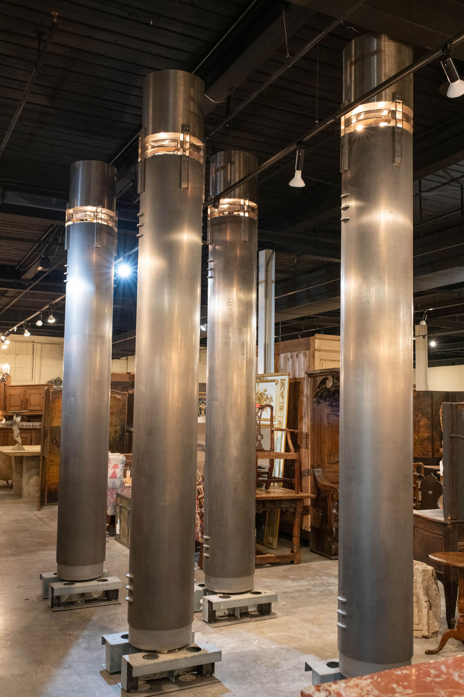 Set of 4 Belgian Art Deco Style Pathway Lamps (1 of 9)