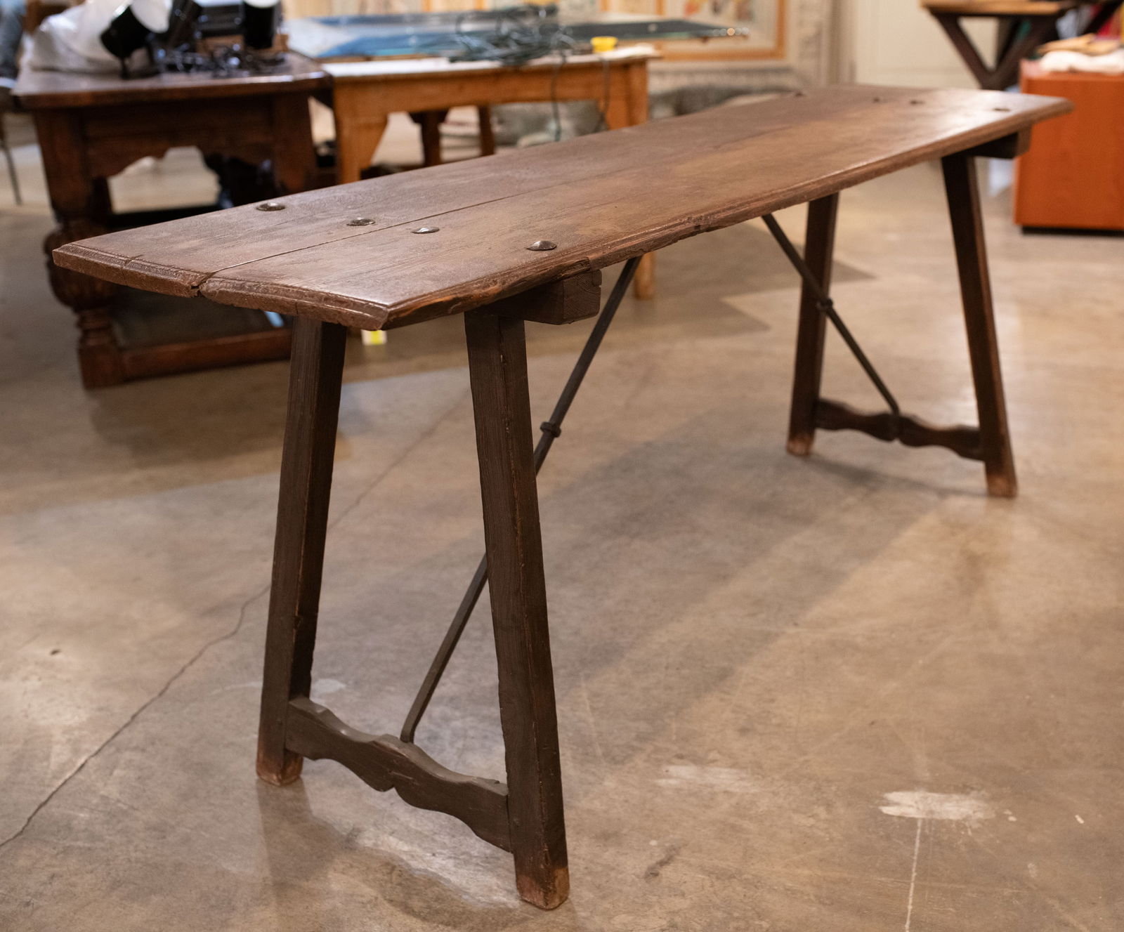 Spanish Pine Trestle Table (1 of 3)