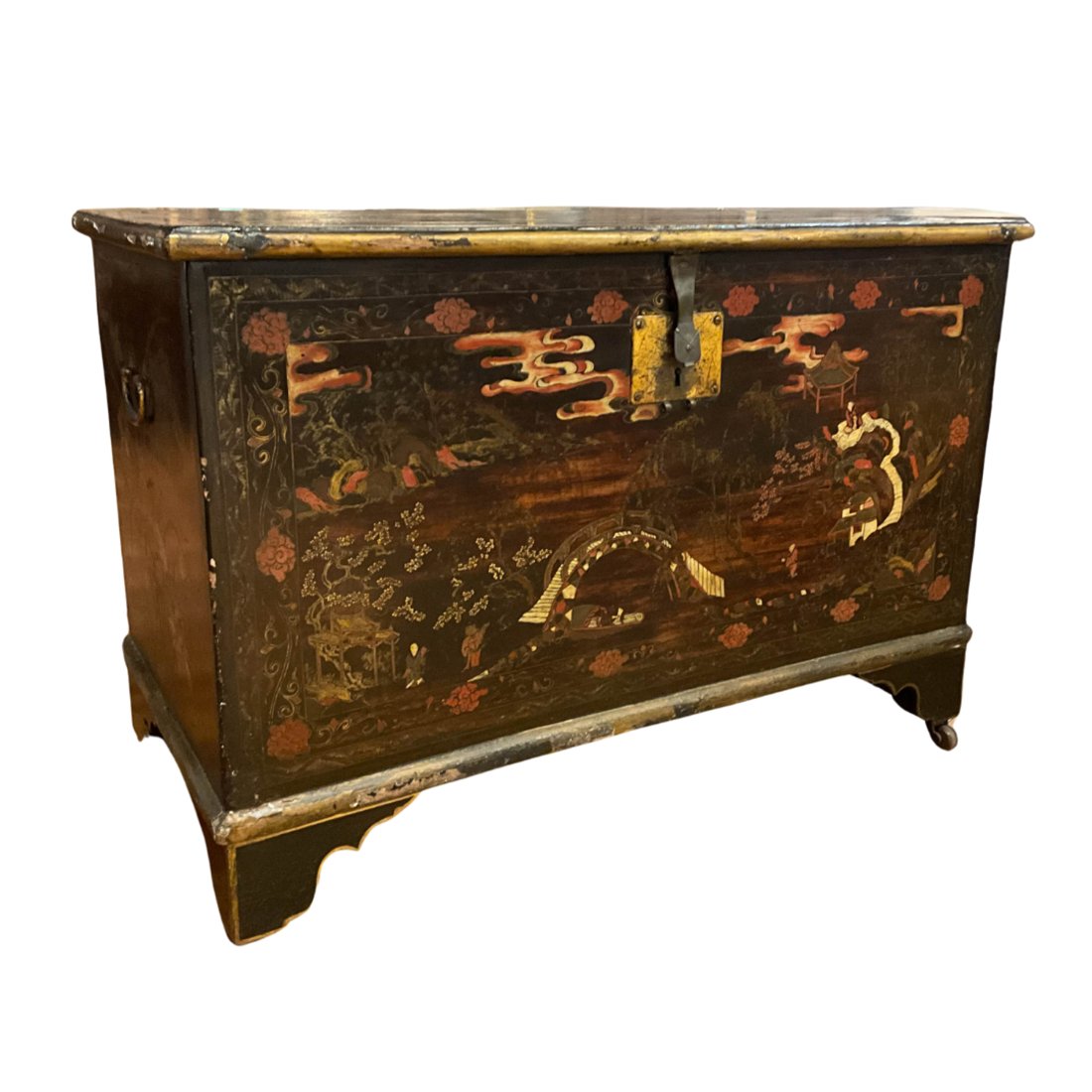 English Chinoiserie Painted Trunk (1 of 13)