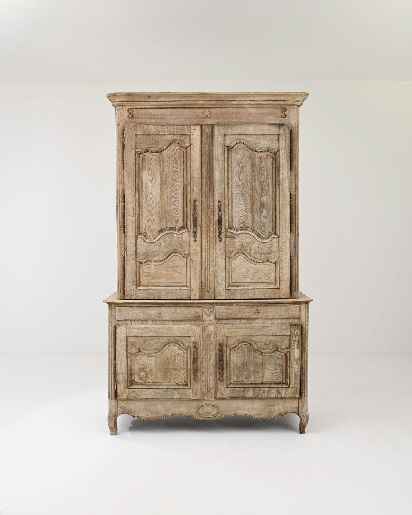 Antique French Cerused Buffet Deux Corps (1 of 13)