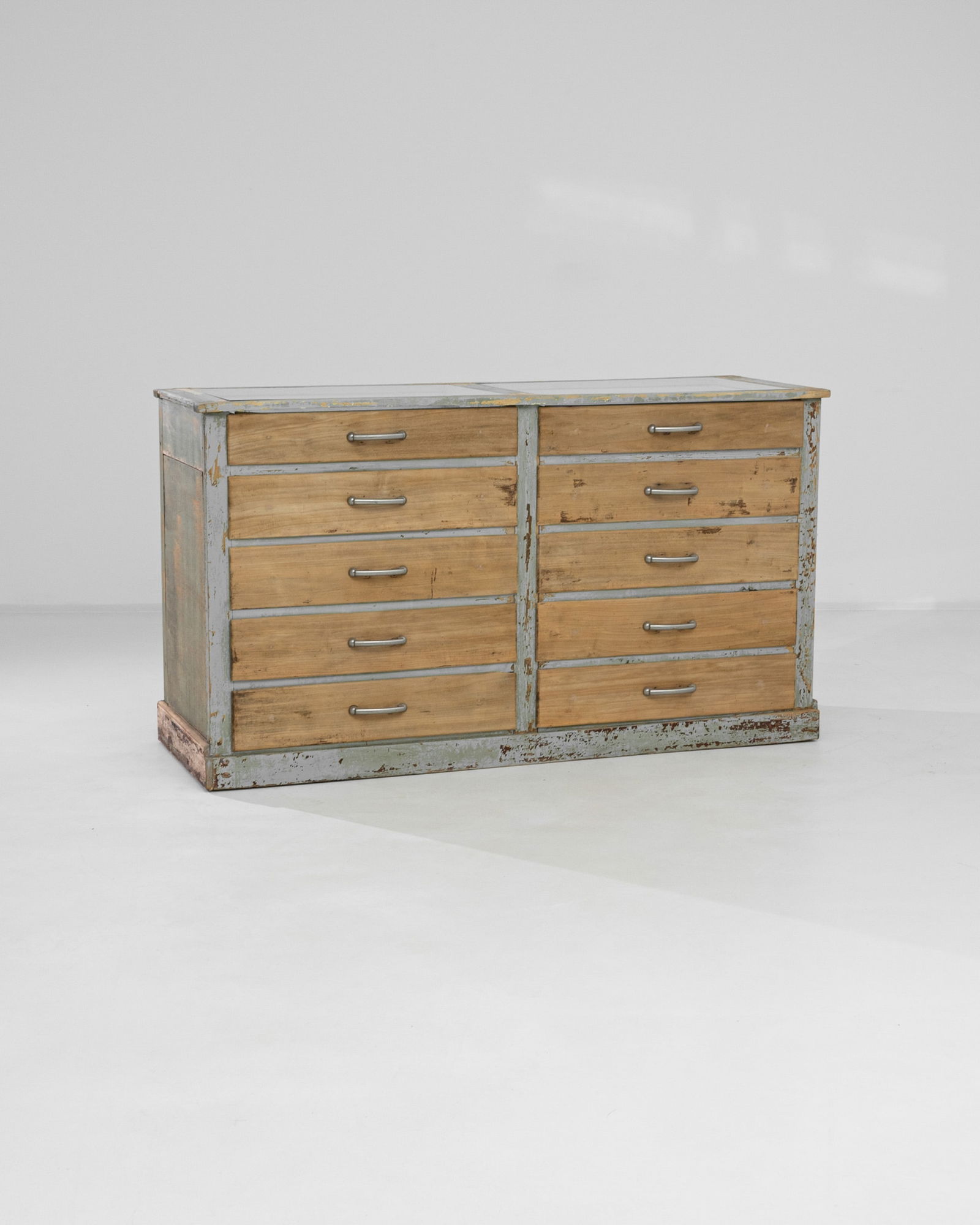 Antique French Scrubbed Pine Store Counter (1 of 11)