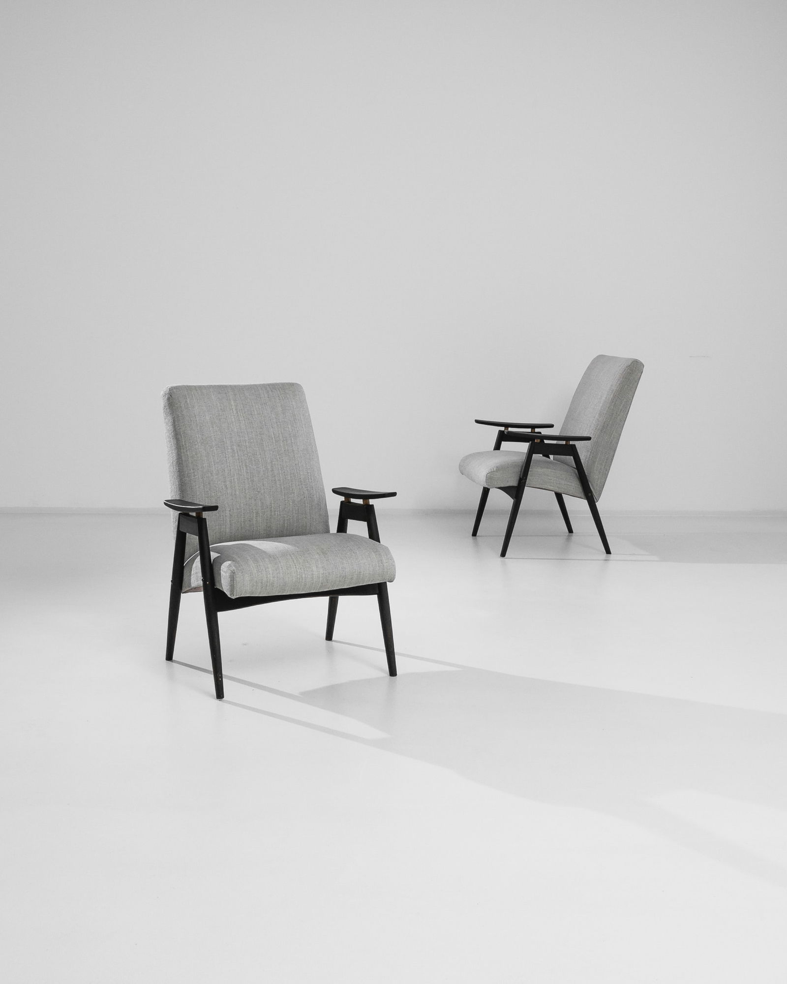 Czech Design Upholstered Arm Chairs, MCM (1 of 4)