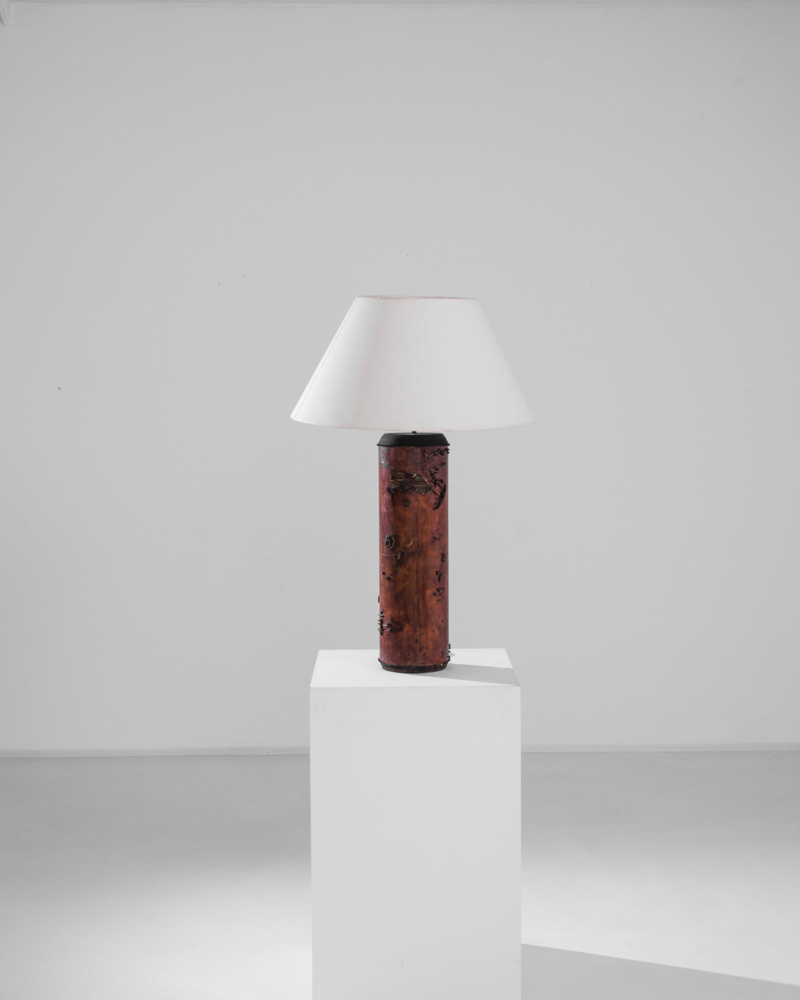 Industrial Wallpaper Print Roller Turned Lamp (1 of 4)