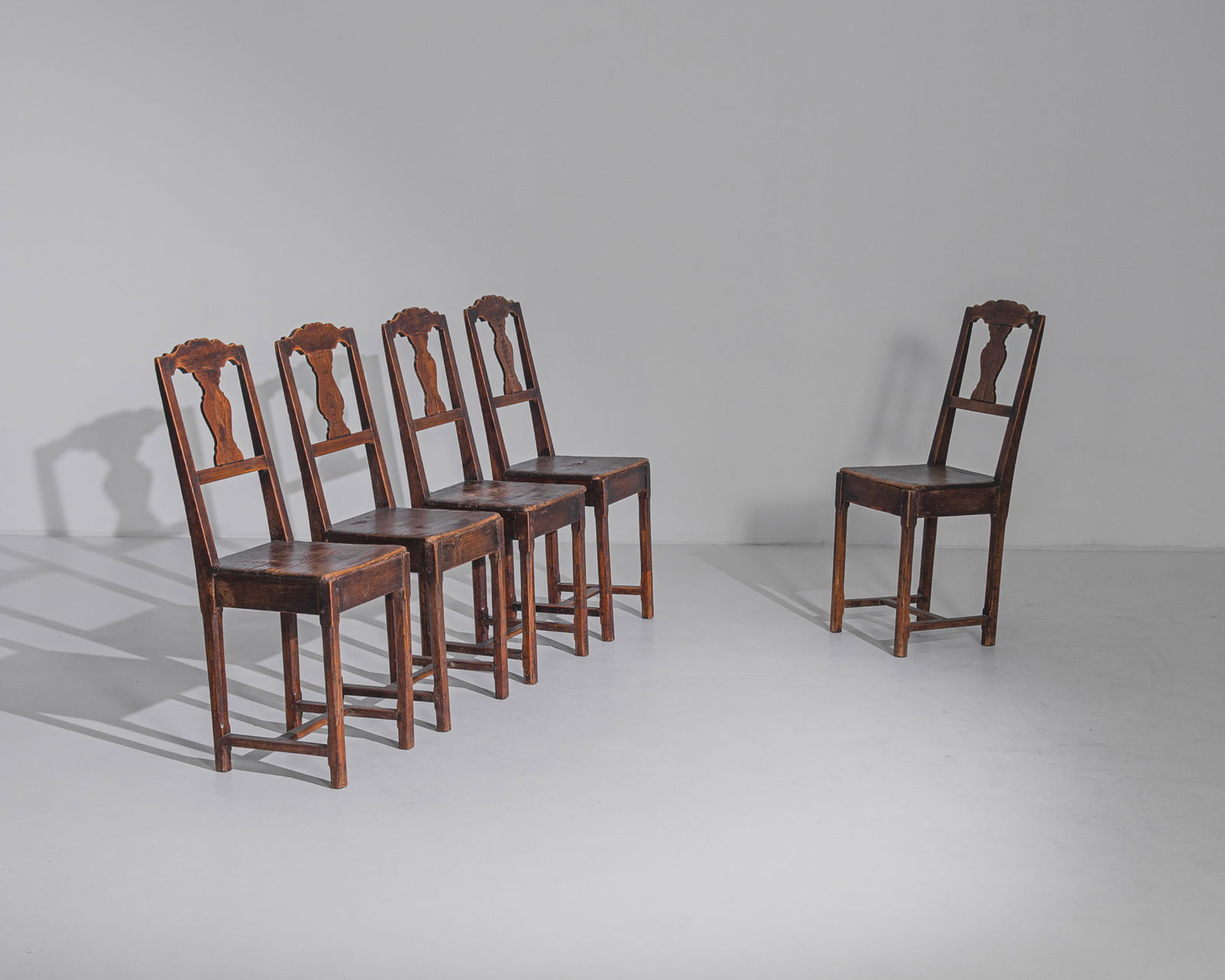 Group of 5 Antique French Dining Chairs (1 of 5)