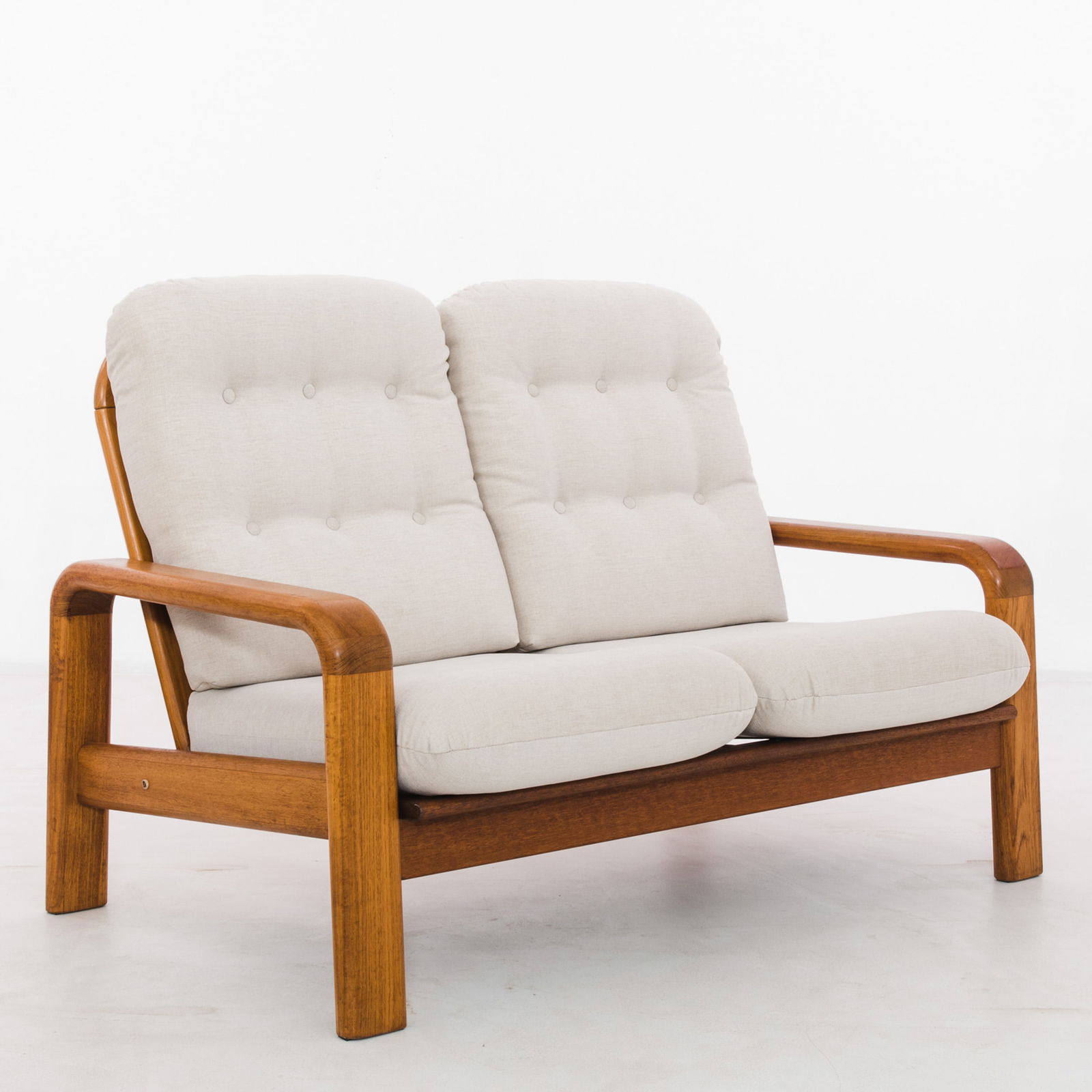 Danish Modern Upholstered Loveseat (1 of 8)