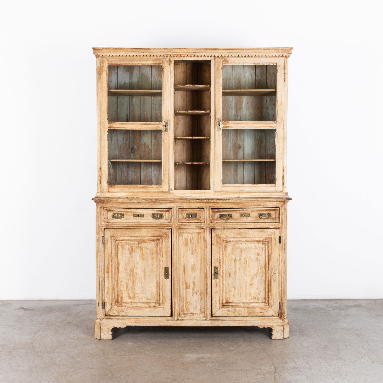 Antique French Buffet Deux Corps, Bleached Oak (1 of 5)