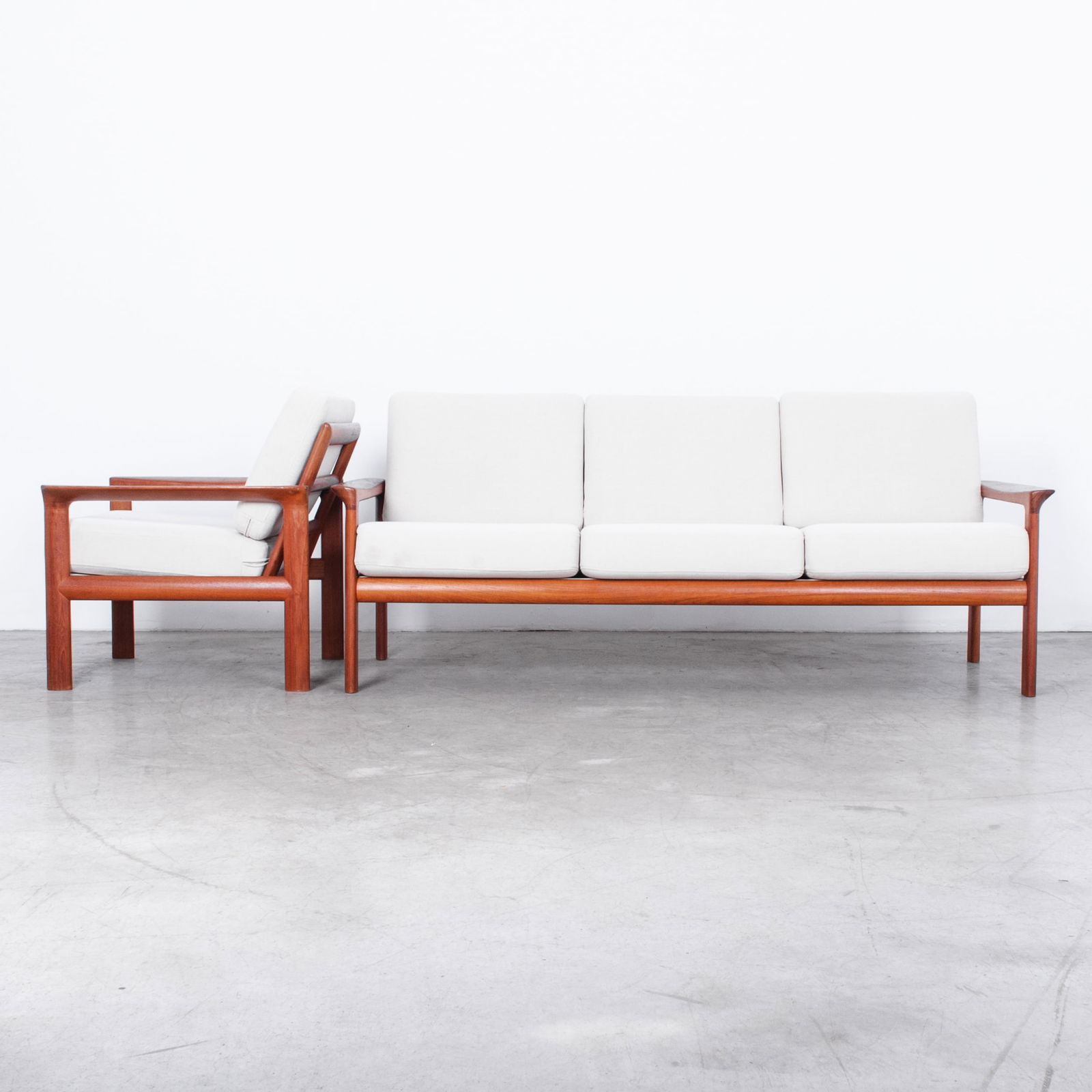 Danish Modern Seating Group, Sofa and Chair (1 of 5)