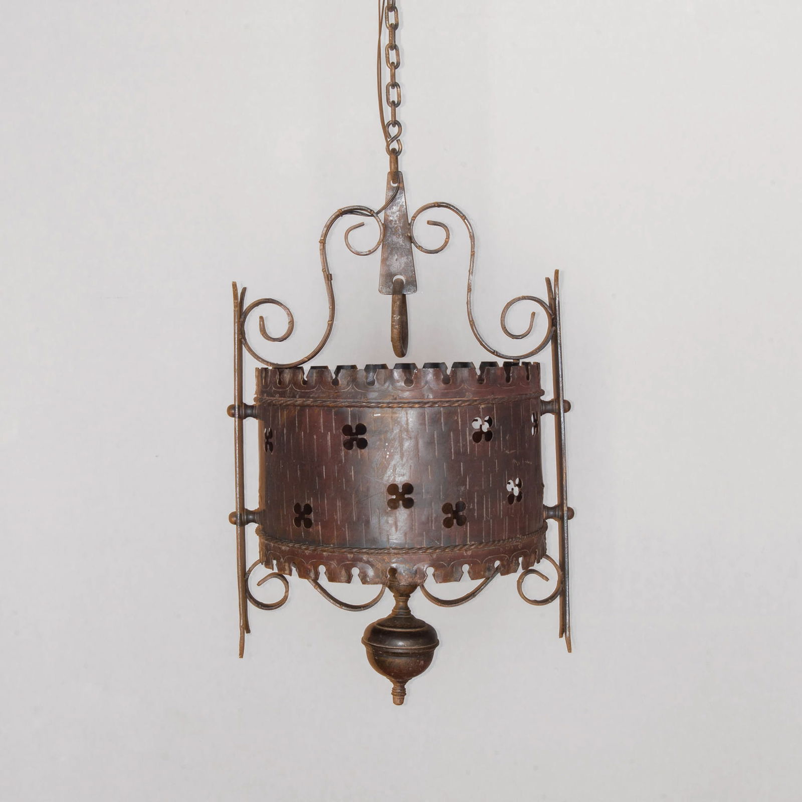Continental Wrought Iron Gothic Revival Lantern (1 of 2)