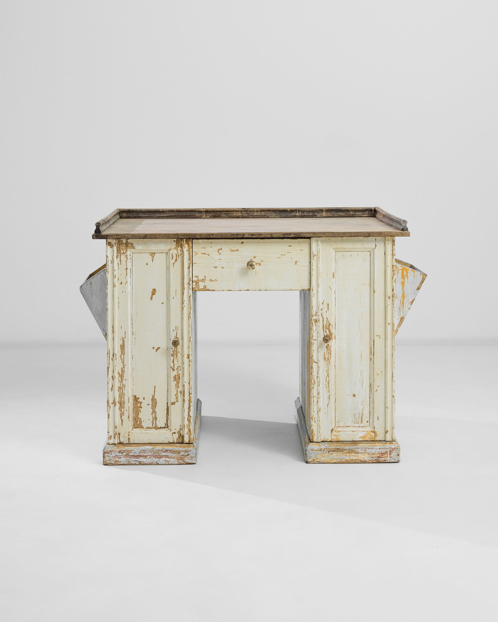 Antique French Industrial Work Station, Island (1 of 10)