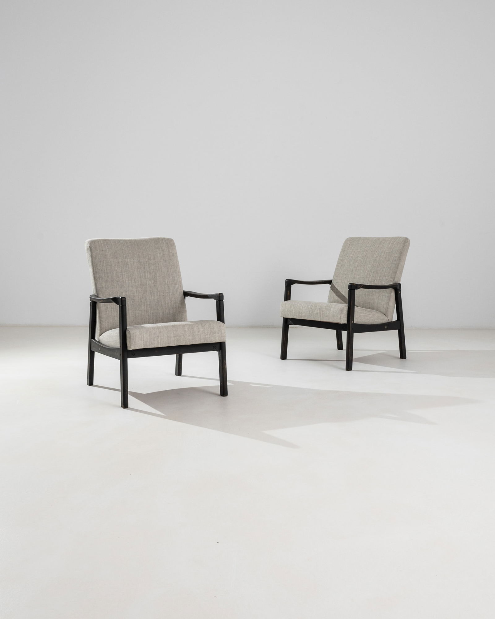 Pair Mid Century Modern Upholstered Armchairs (1 of 7)