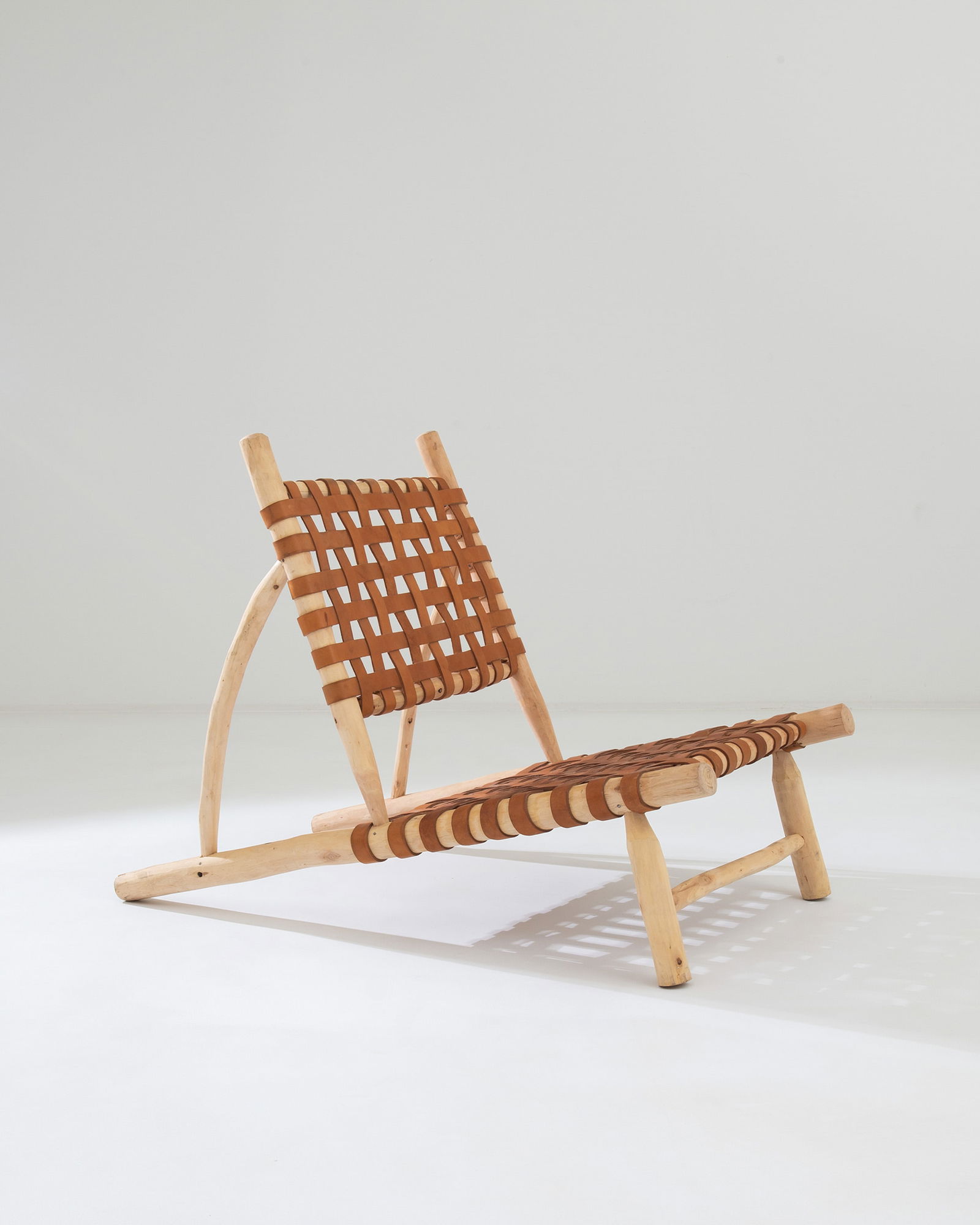 Modern Plait Woven Leather Lounge Chair (1 of 4)