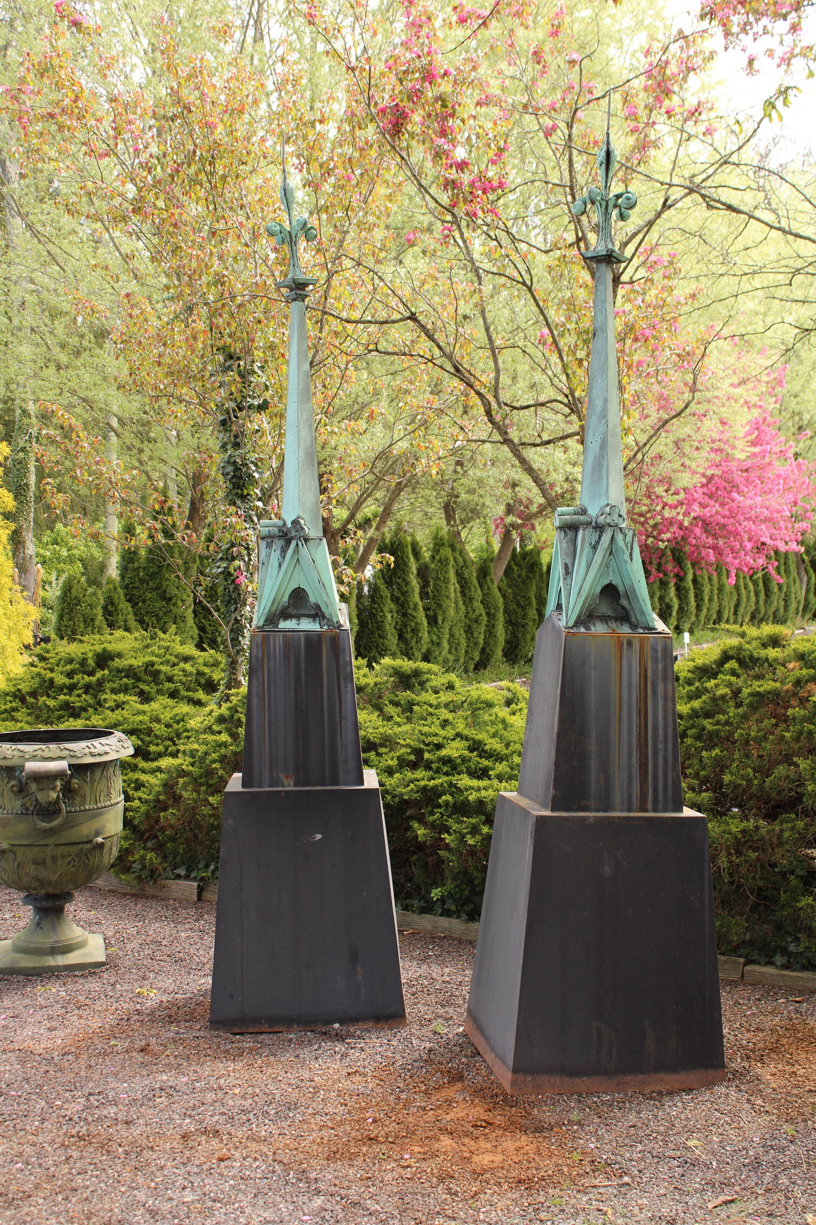 Ecclesiastical Spires On Bases, Garden Sculpture (1 of 12)