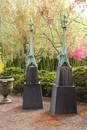 Ecclesiastical Spires On Bases, Garden Sculpture