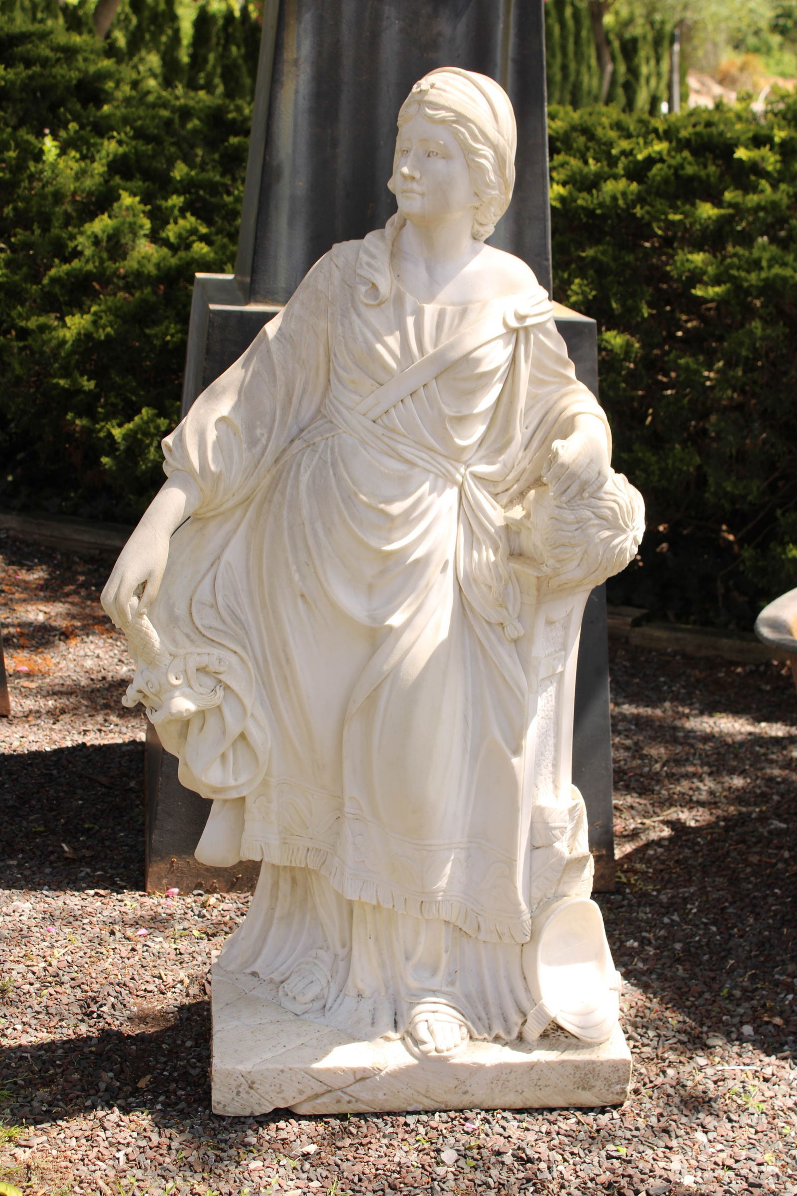 Carved Marble Judith With Severed Head (1 of 9)