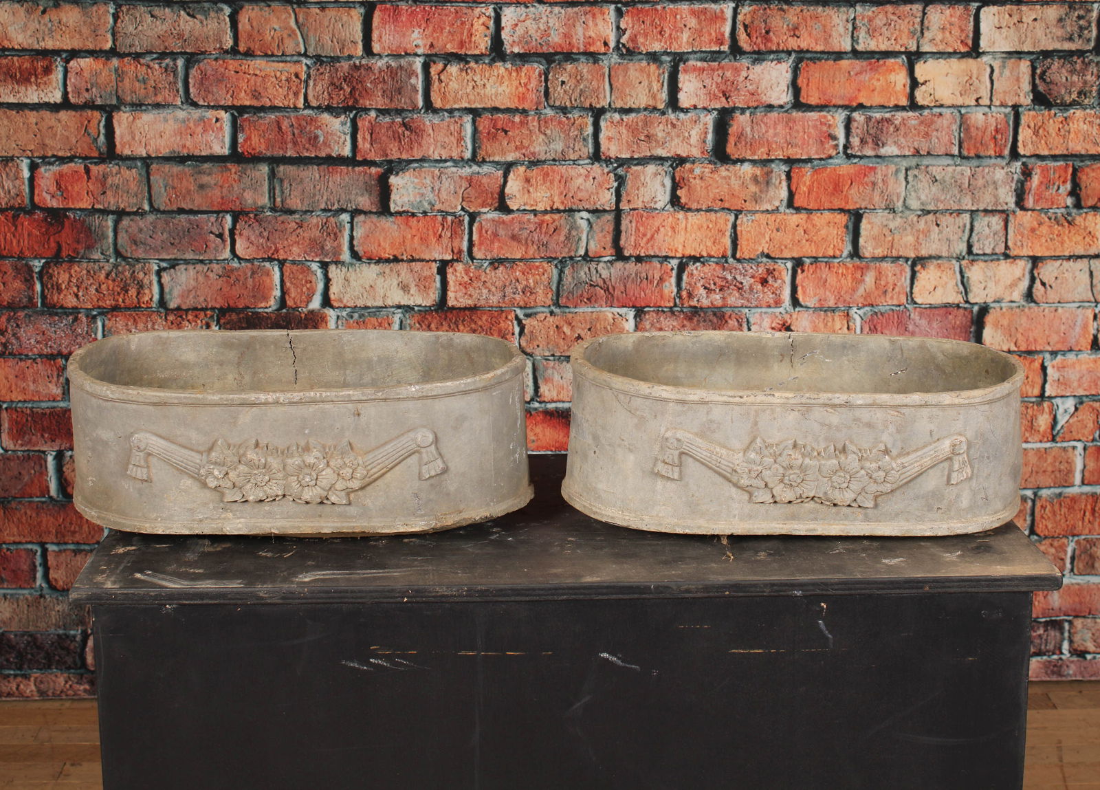 Pair English Lead Garden Planters (1 of 10)