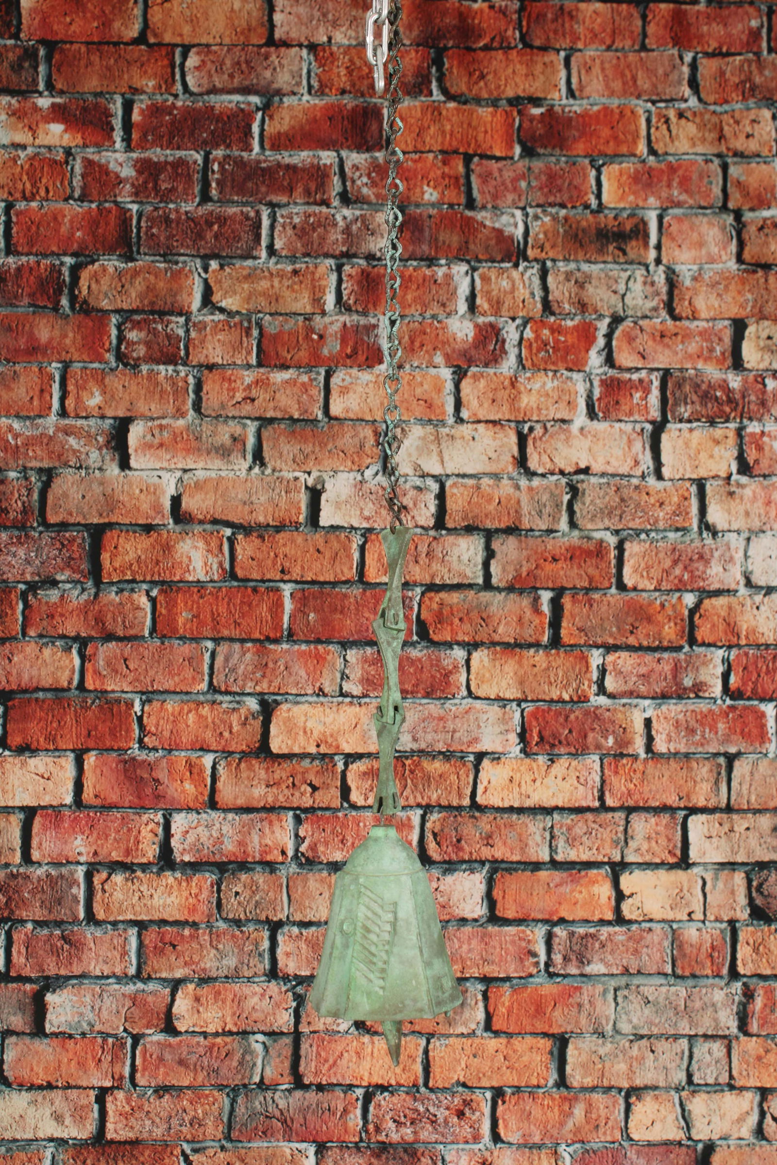 Verdigris Single Bell Chime By Paolo Soleri (1 of 7)