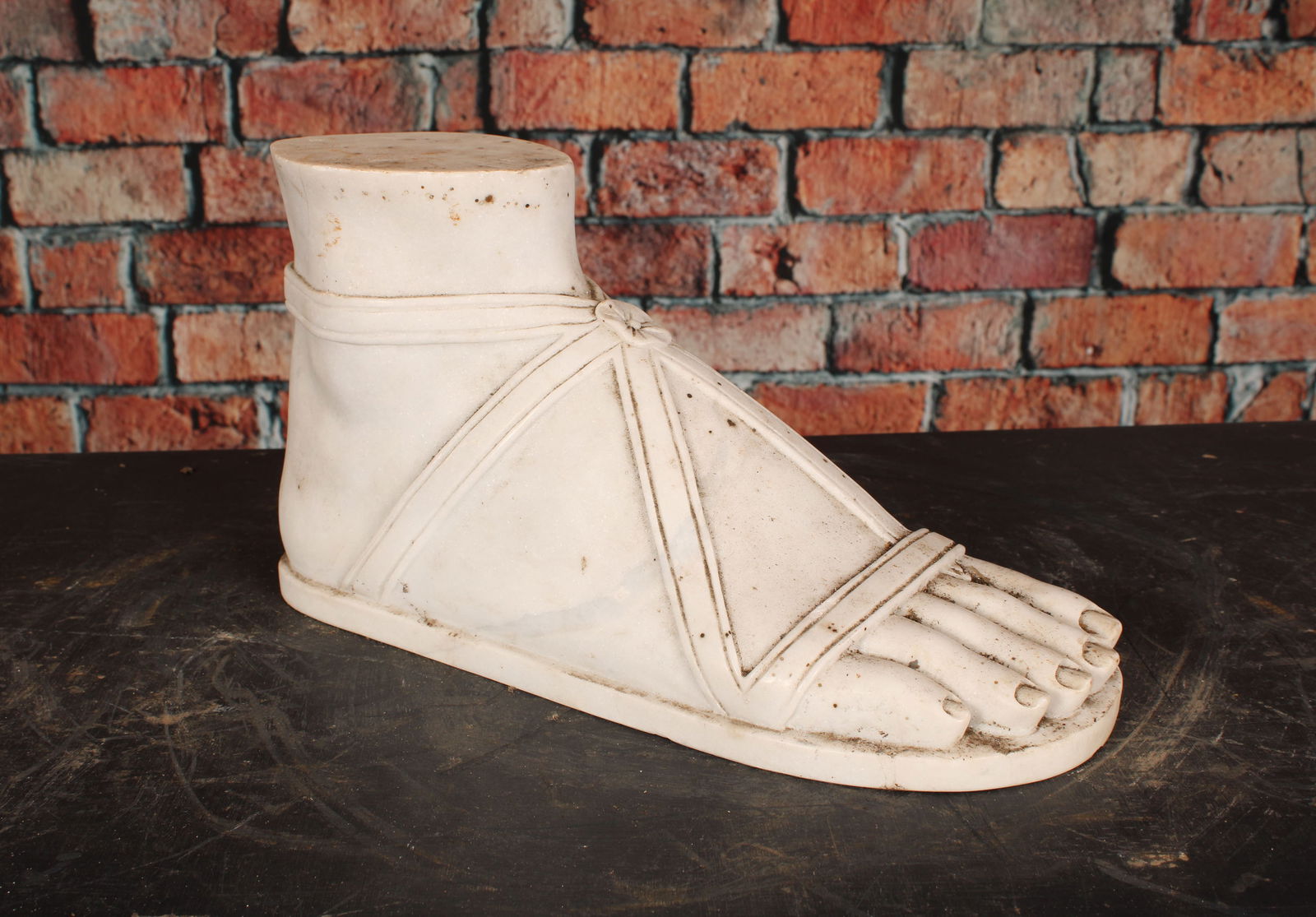 Carved Marble Roman Foot, Garden Decor (1 of 4)