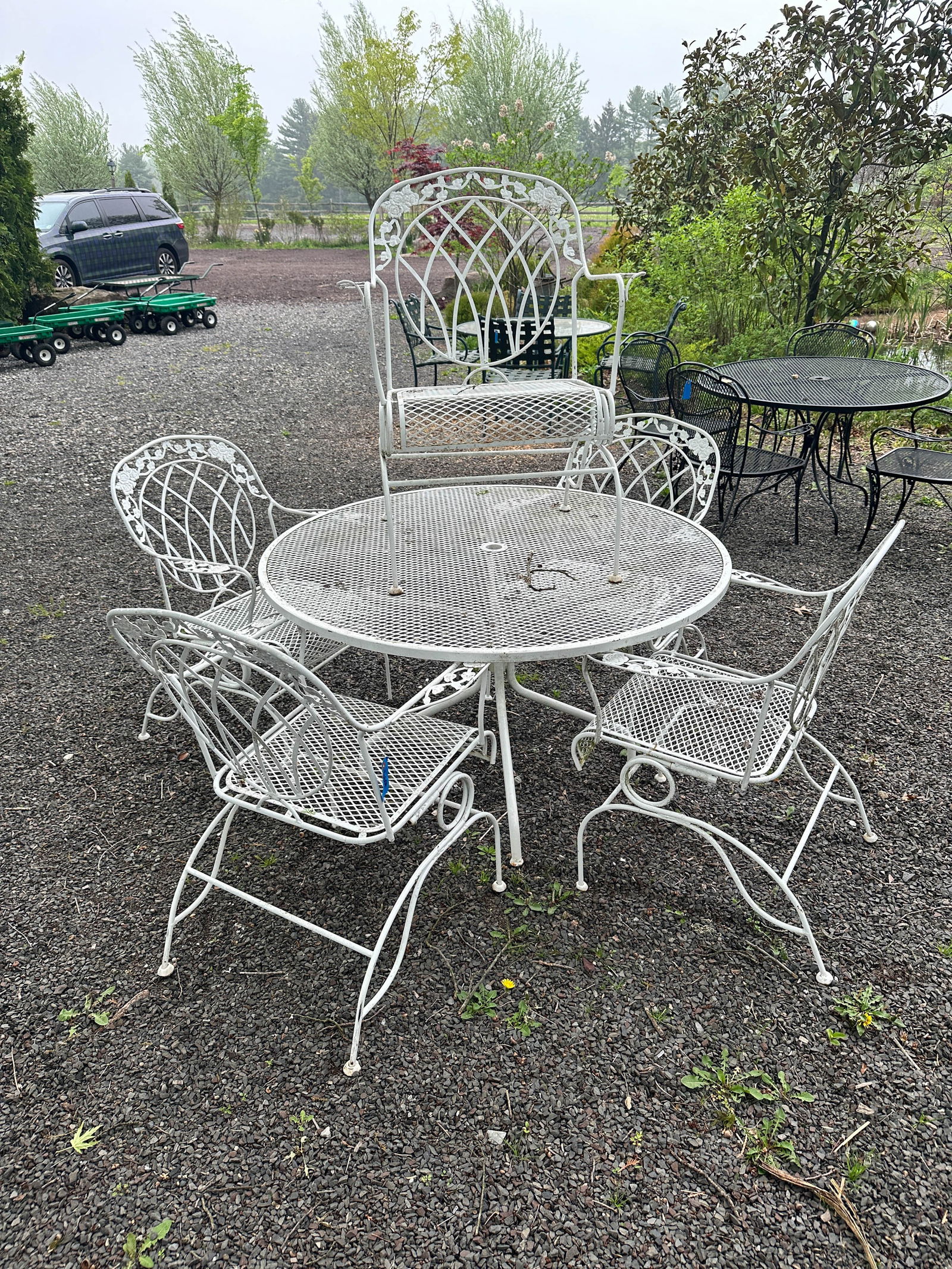 6 Piece Patio Suite, Table, 5 Spring Chairs (1 of 6)