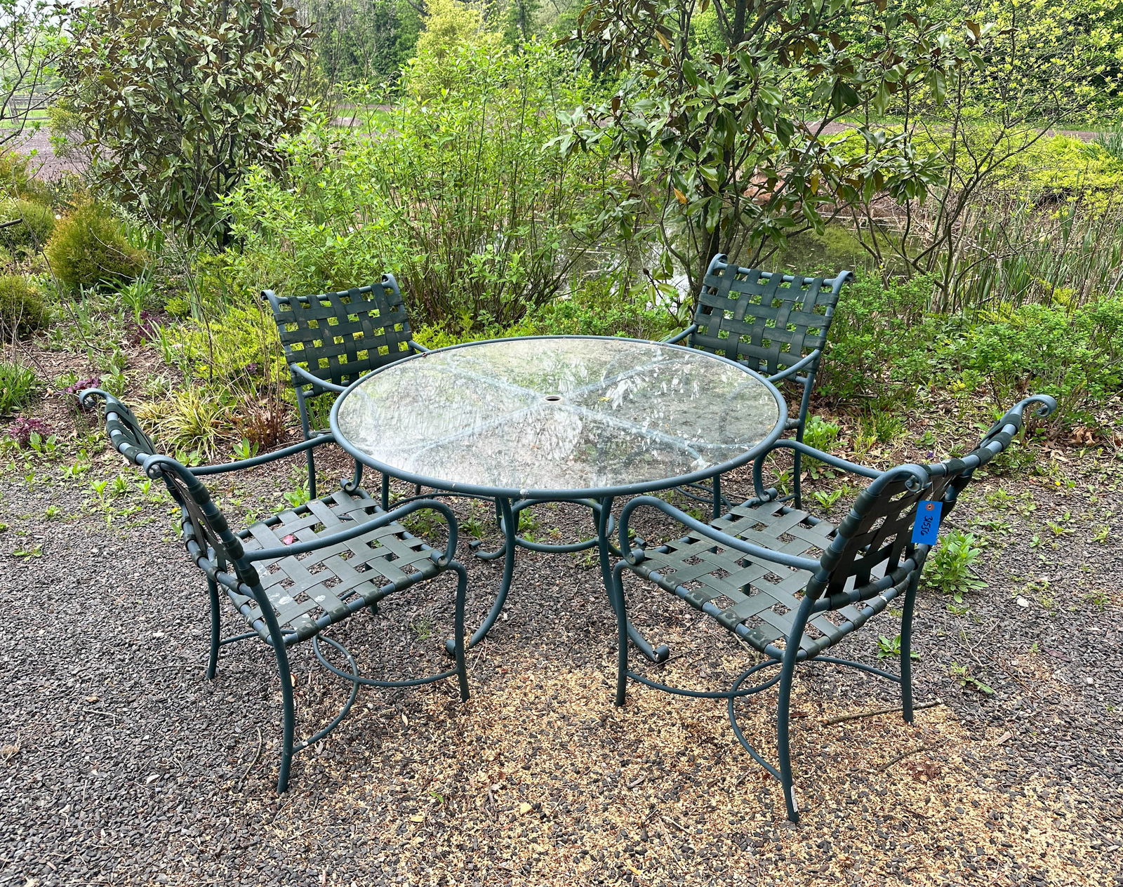 Glass Top Patio Table, 4 Chairs Suite (1 of 6)