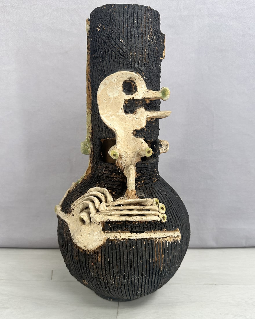 Brutalist Ceramic Vase, Figural Design (1 of 11)
