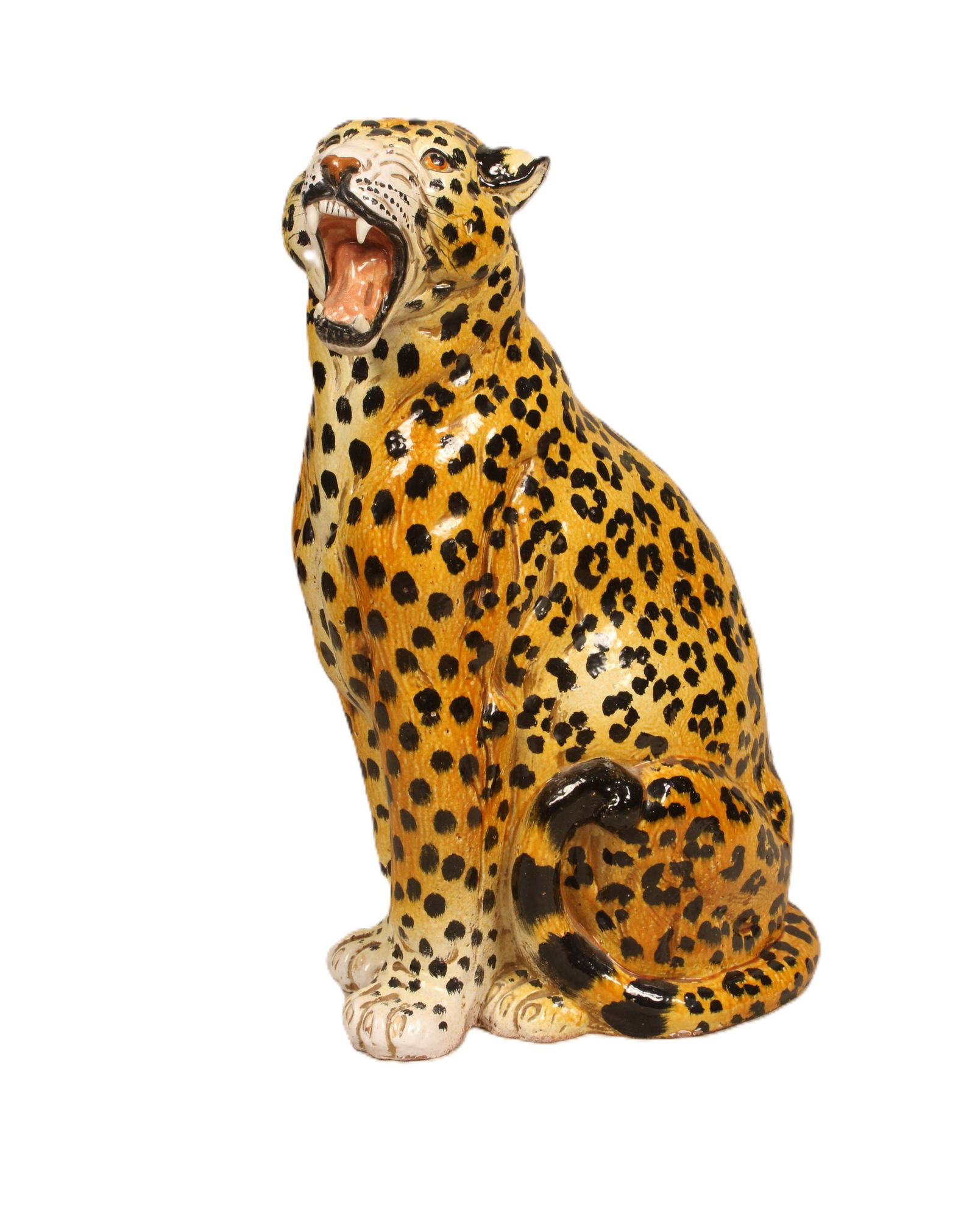 Italian Terracotta Cheetah Statue (1 of 8)
