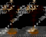 Pair Barbedienne Candelabra Lamps