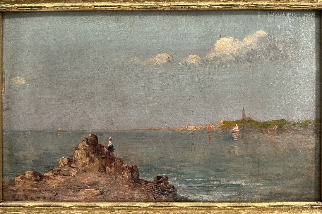 Coastal Oil Painting Signed Baton (1 of 5)