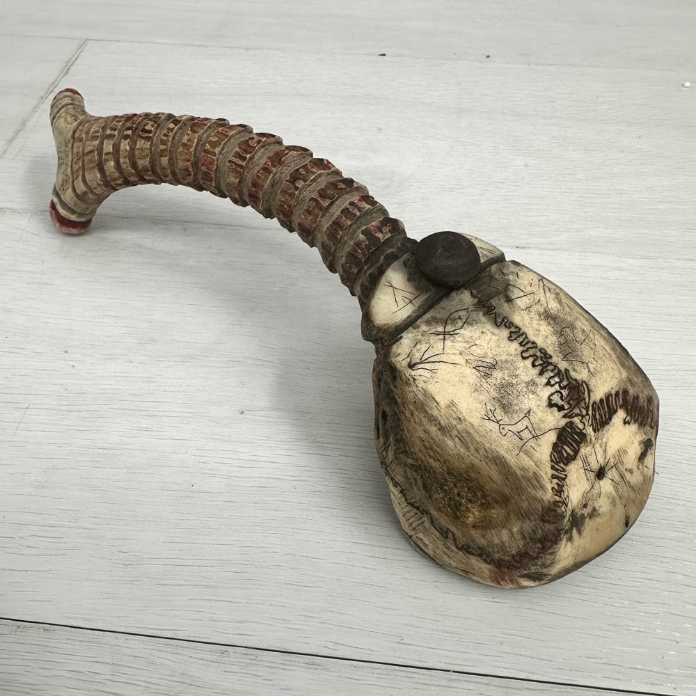 Primitive Native American Ladle Signed Waku (1 of 11)