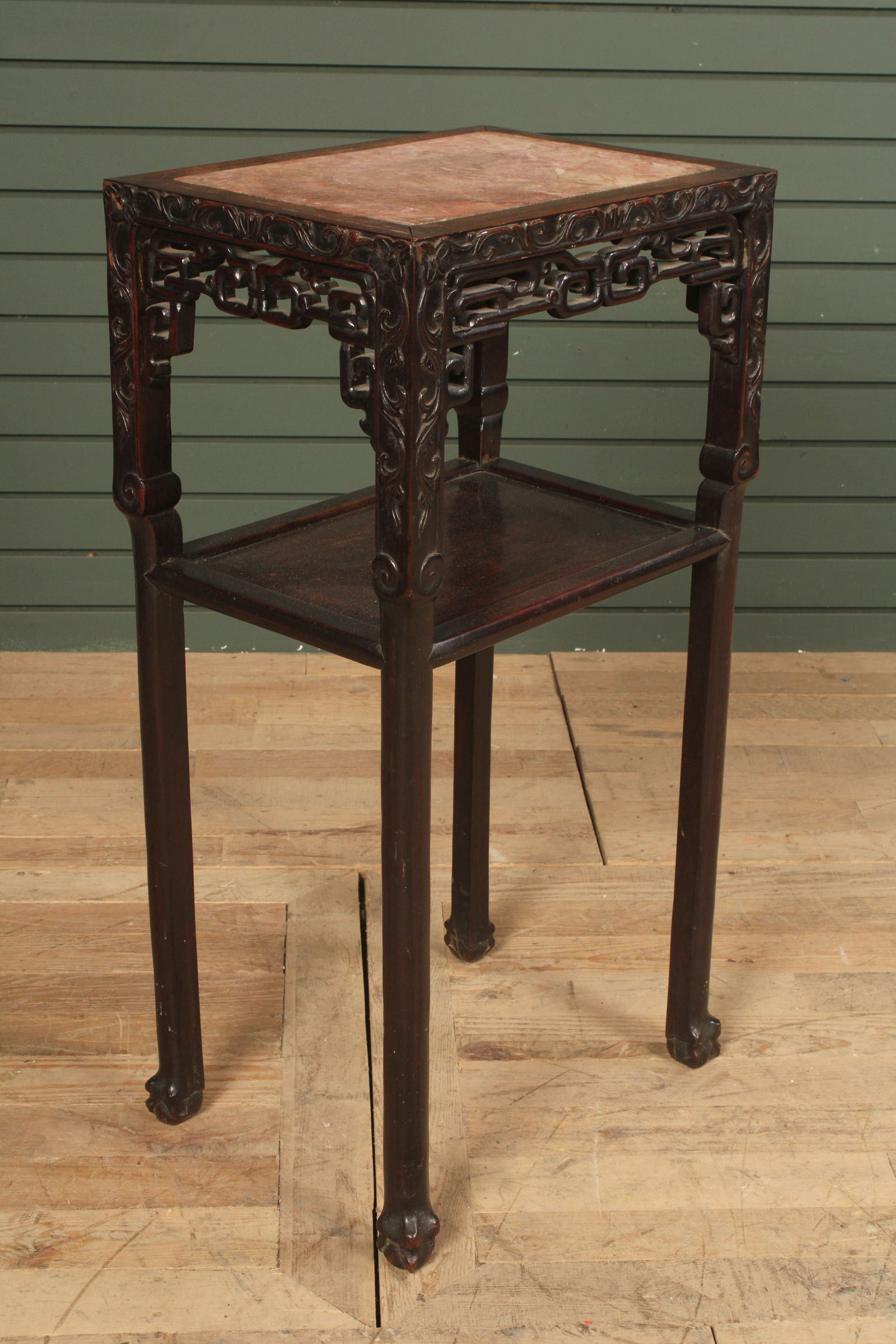 Chinese Inset Marble Top Stand (1 of 5)