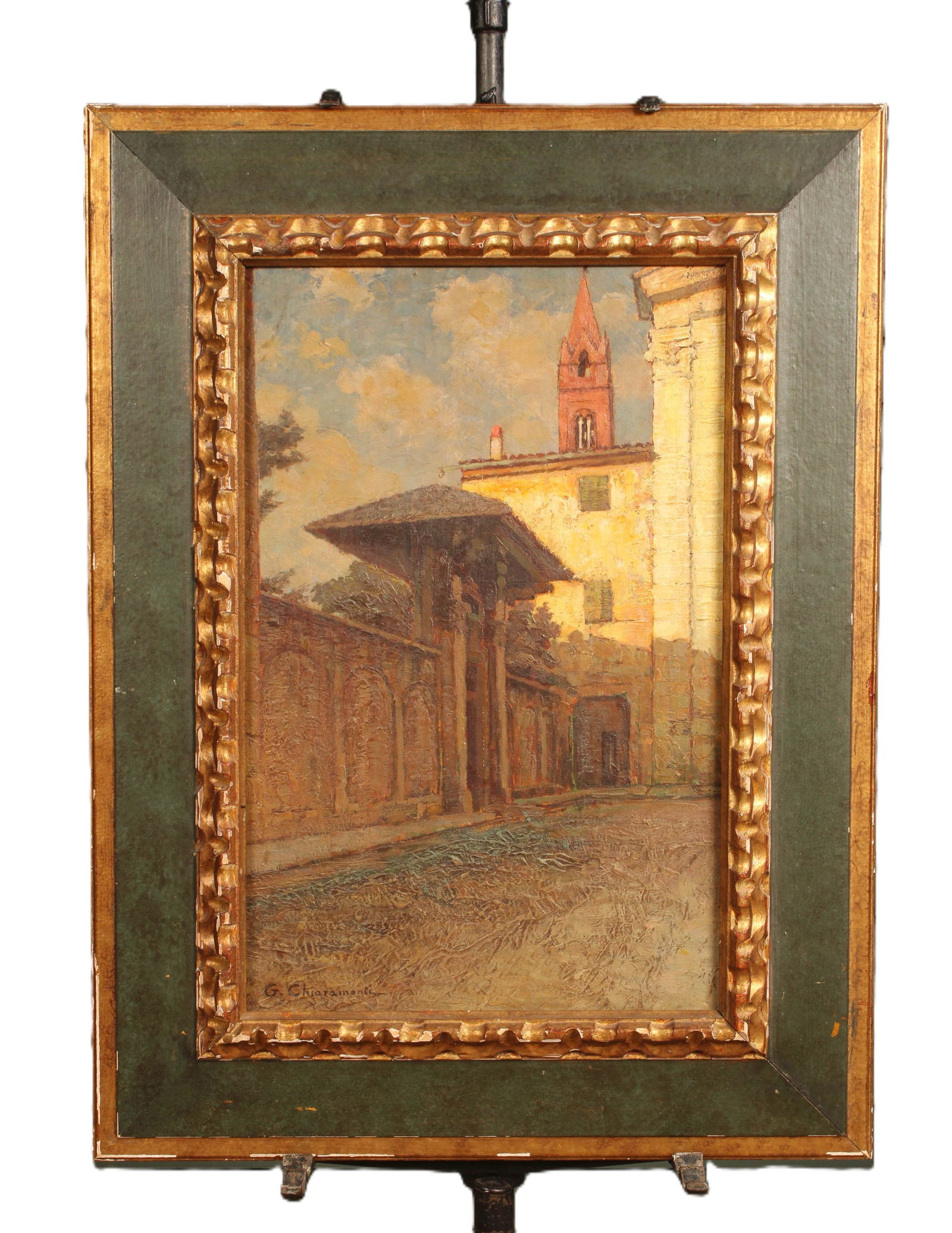 Italian Cityscape Oil Painting, Chiaramonti (1 of 13)