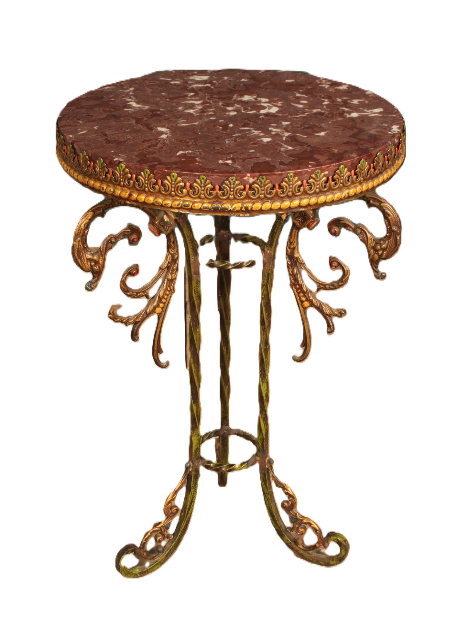 Vintage Cold Painted Wrought Iron Table (1 of 7)