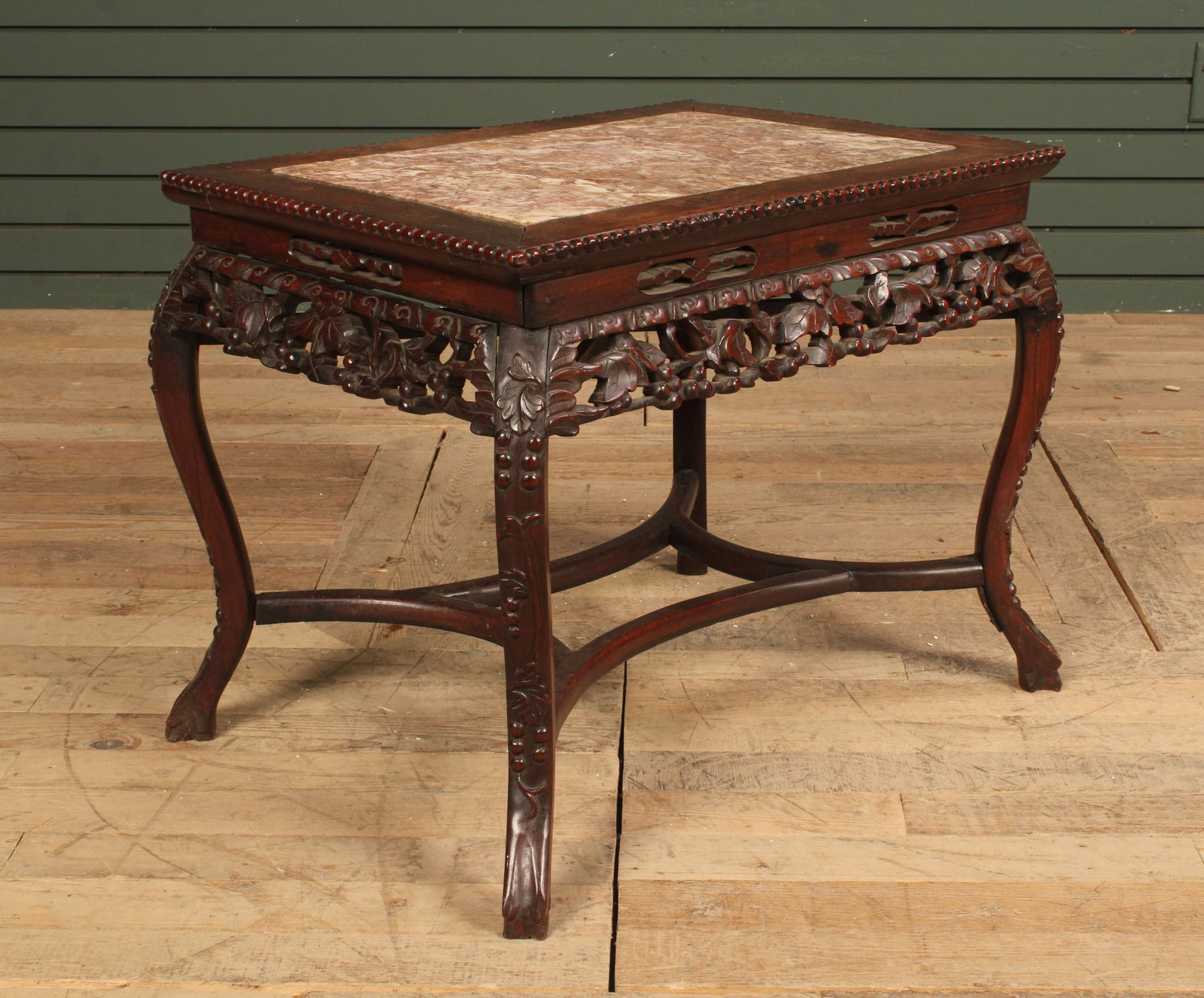 Chinese Marble Top Side Table (1 of 4)