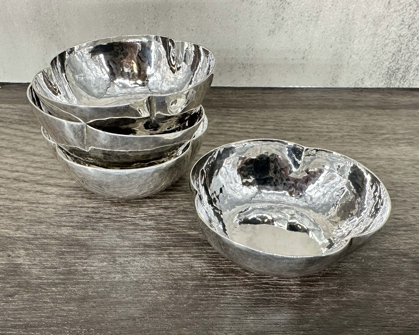 Four Salt Cellars, Sterling By Kalo (1 of 6)