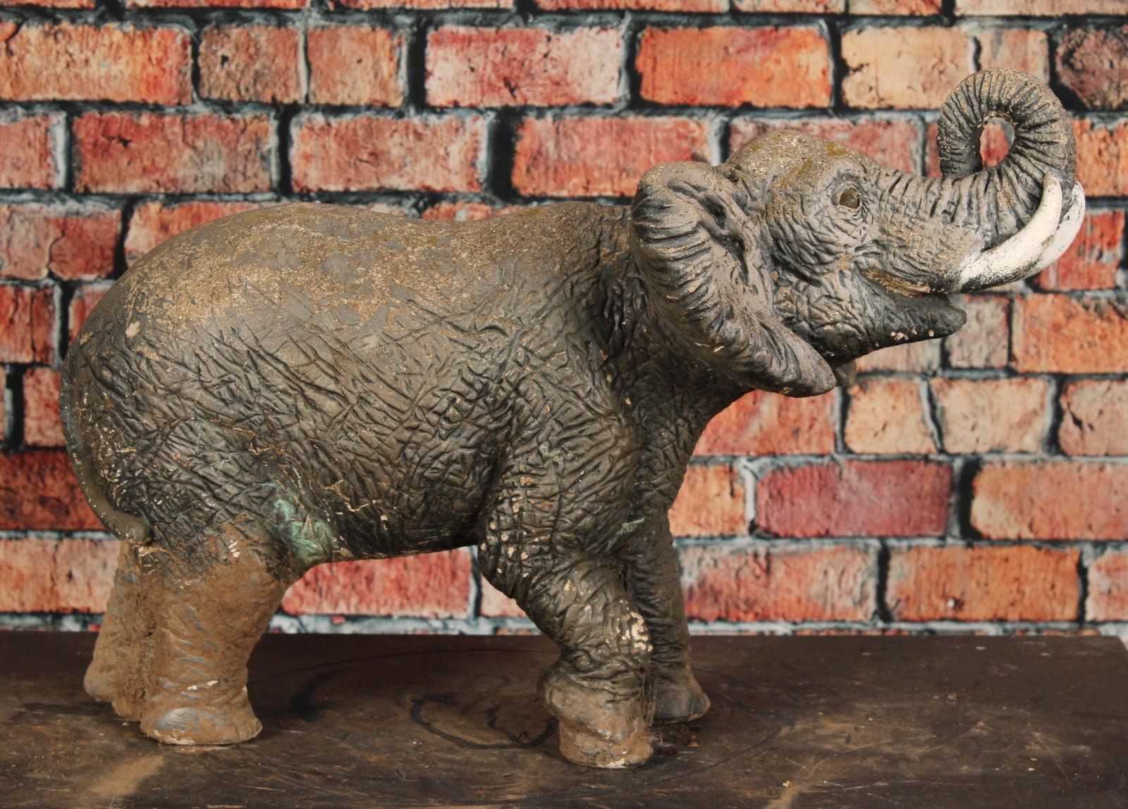 Figural Cast Stone Garden Elephant (1 of 8)