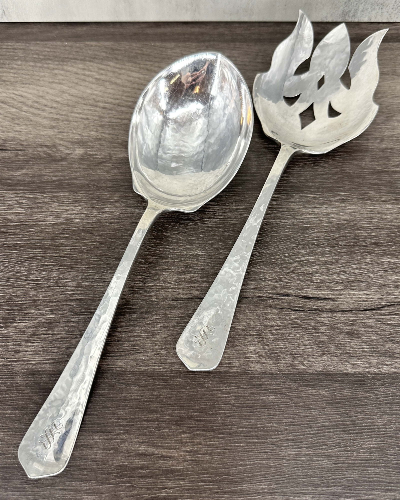 Monogrammed Salad Service, Sterling, Lebolt (1 of 6)