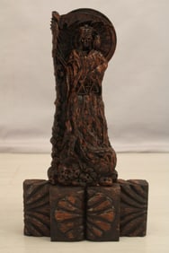 Grim Reaper, Memento Mori Carved Wood Figure