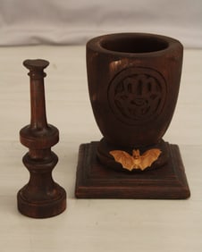 Mortar and Pestle, Bat & Evil Eye