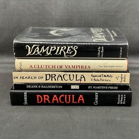 A Collection Of Books On Vampires, Dracula, Signed