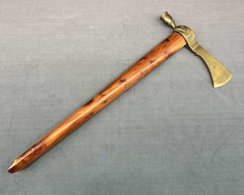 Native American Brass Tomahawk Pipe