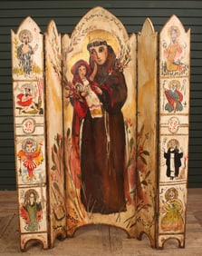 Folk Art Saints Room Divider