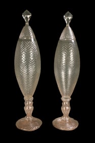 Large Scale Cut Glass Candy Containers