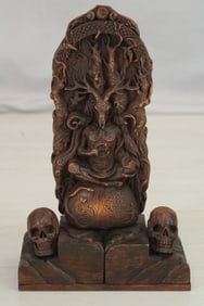 Carved Wood Pagan Druid Effigy, Shrine