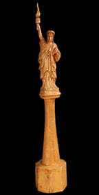 Folk Art Carved Statue of Liberty