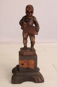 Demon Playing Accordion, Cabinet Statue