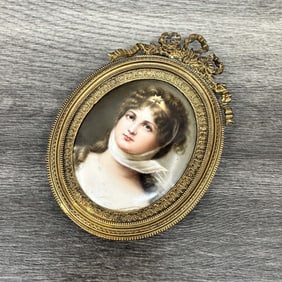 Miniature Portrait, KPM Porcelain Style, MR 15