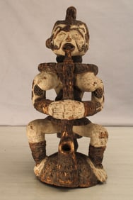 Nigerian Ibo Carved Wood Figure, Fetish