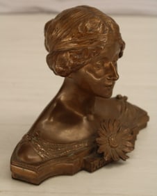 Marguerite, Art Nouveau Bronze Portrait Bust