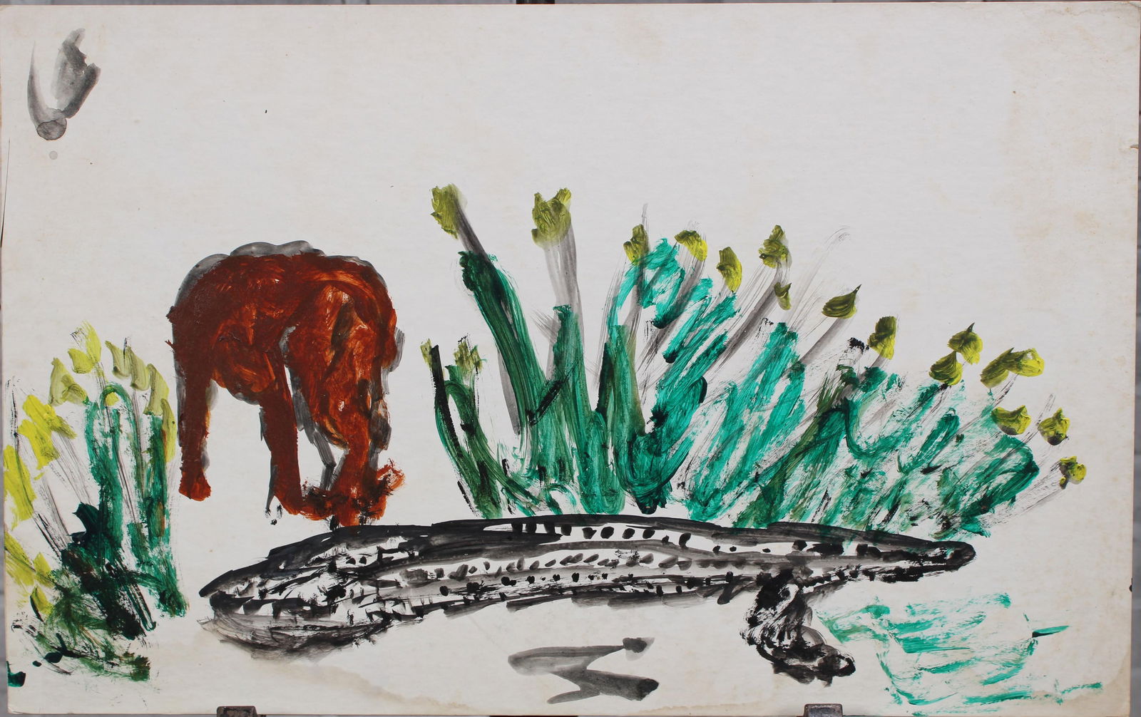 Justin McCarthy (20th C, Pennsylvania) Composition: Justin McCarthy (20th C, Pennsylvania) Composition. Recognized as a prolific Outsider Artist, Justin McCarthy's work is widely recognized andappreciated by collectors of Naive, Art Brut and Outsider A