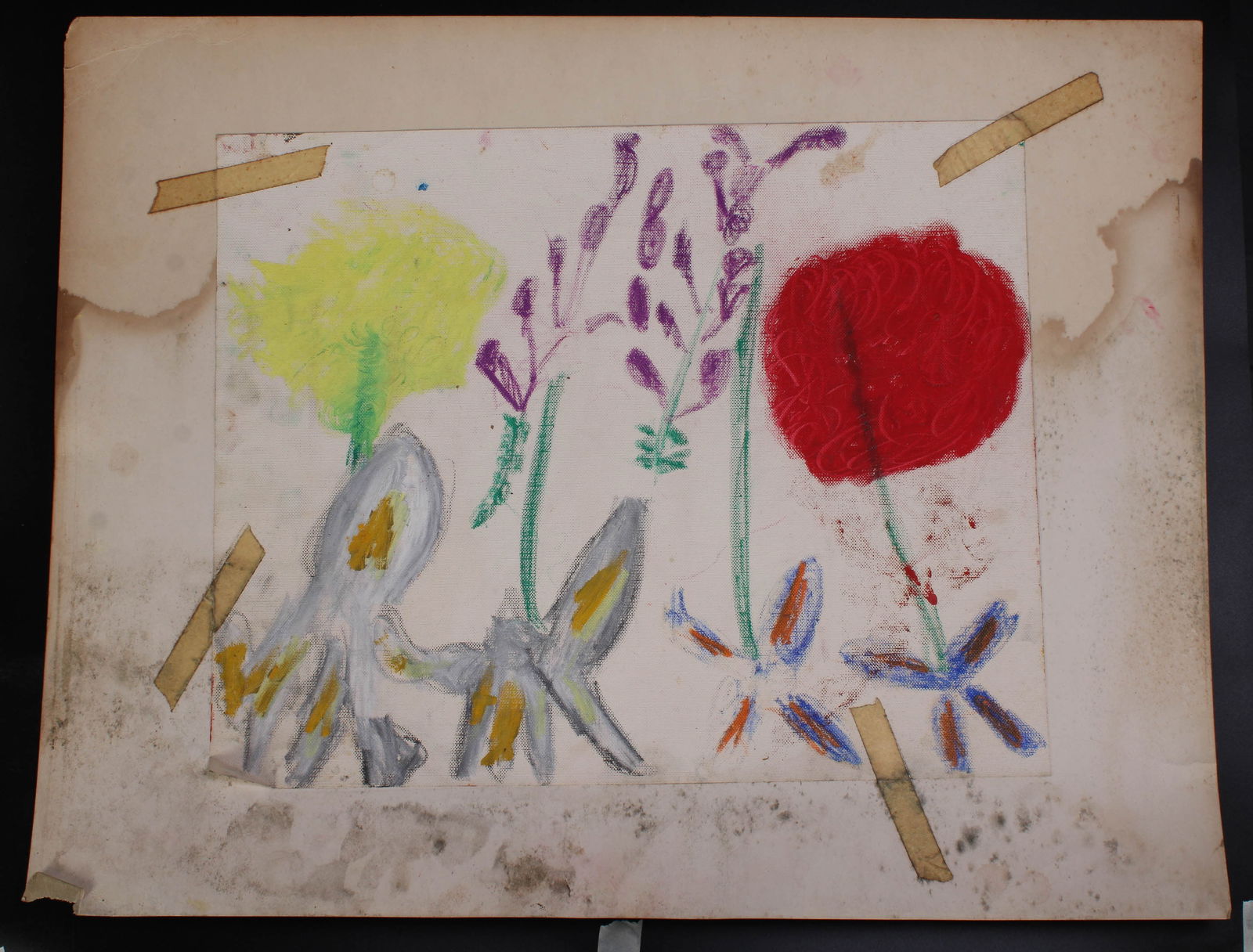 Justin McCarthy (20th C, Pennsylvania) Composition: Justin McCarthy (20th C, Pennsylvania) Composition. Floral study. Recognized as a prolific Outsider Artist, Justin McCarthy's work is widely recognized andappreciated by collectors of Naive, Art Brut