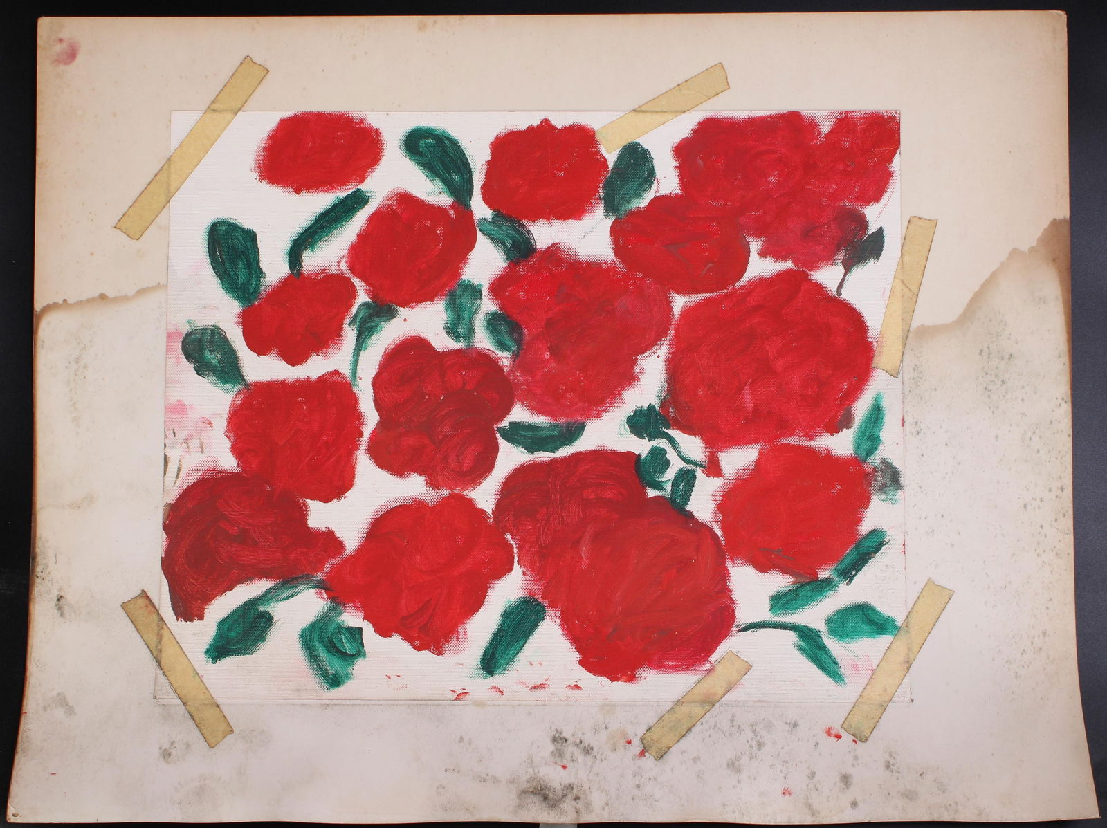 Justin McCarthy (20th C, Pennsylvania) Composition: Justin McCarthy (20th C, Pennsylvania) Composition. Primitive Floral Bouquet. Recognized as a prolific Outsider Artist, Justin McCarthy's work is widely recognized andappreciated by collectors of Naiv